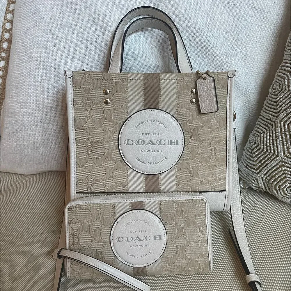 Coach Dempsey Tote 22 & Matching Wristlet Wallet 2-Piece Set C8417